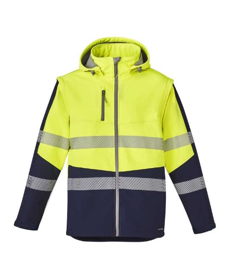 Picture of Syzmik, Unisex Streetworx 2 in 1 Stretch Softshell Taped Jacket